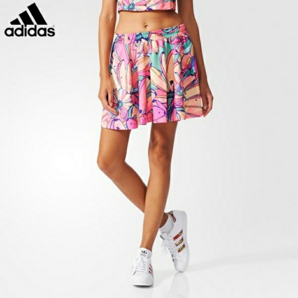 adidas Dresses & Skirts - Adidas farm banana print flare skirt